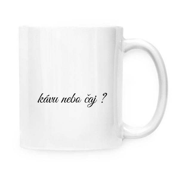 Hrnek malý bílý s potiskem hrnek, káva, čaj, nápoj, odpočinek, siesta